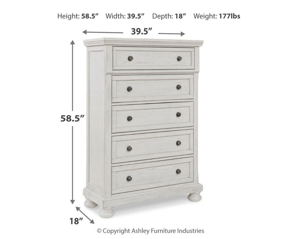 Robbinsdale - Five Drawer Chest - Antique White