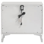 Cassia 2-drawer Nightstand Bedside Table White High Gloss