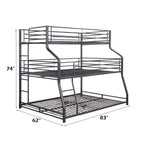 Caius II - Twin Over Full/Queen Bunk Bed - Gunmetal