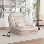 Upholstered Human Dog Bed And Pets, Bean Bag Floor Sofa With Massage Pillow, 5 Adjustable Positions & 2 Soft Pillows