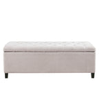 Elegant Design Tufted Top, Soft Close Storage Bench
