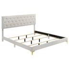 Kendall Upholstered Eastern King Panel Bed White