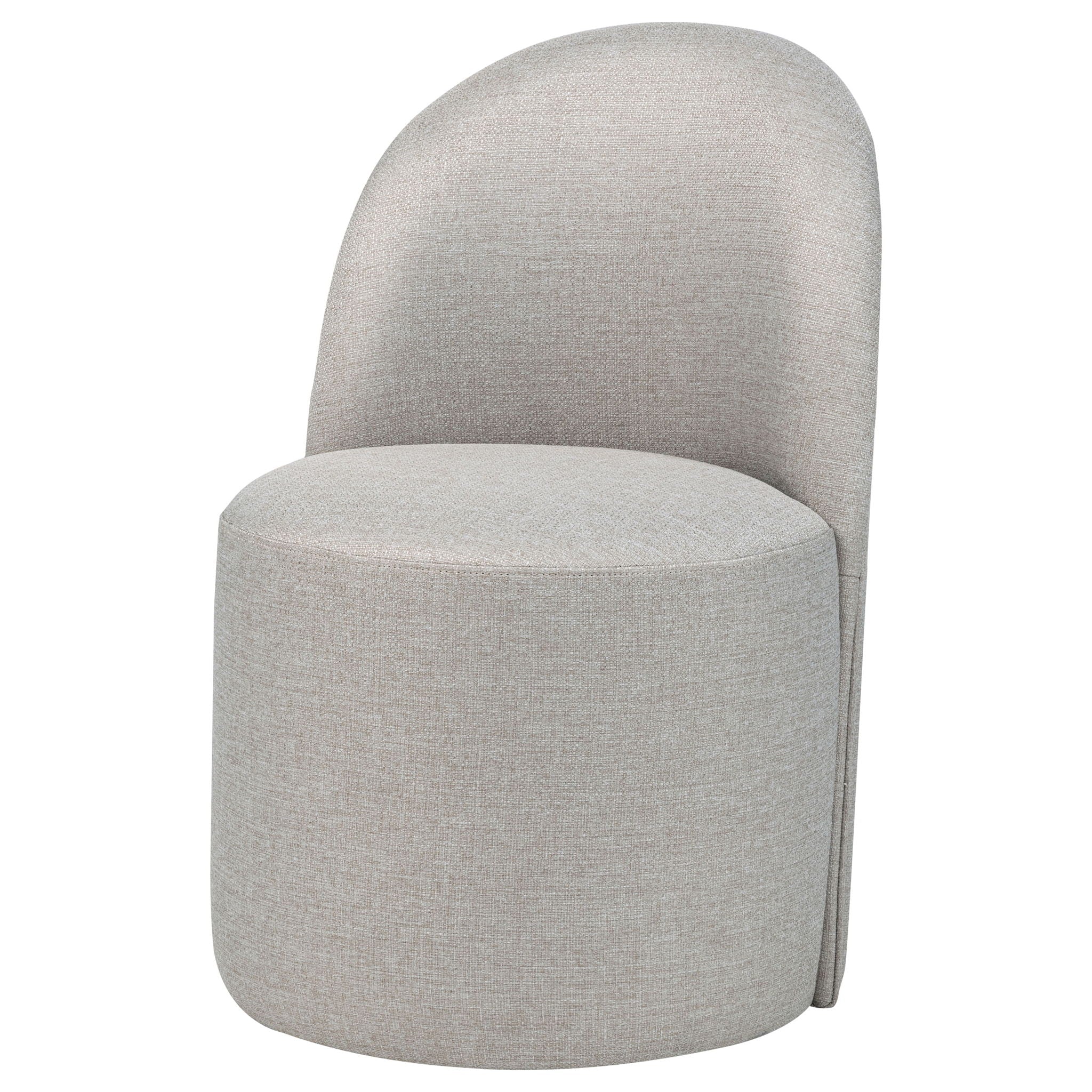 Aubrey Upholstered Barrel Dining Side Chair Beige (Set of 2)