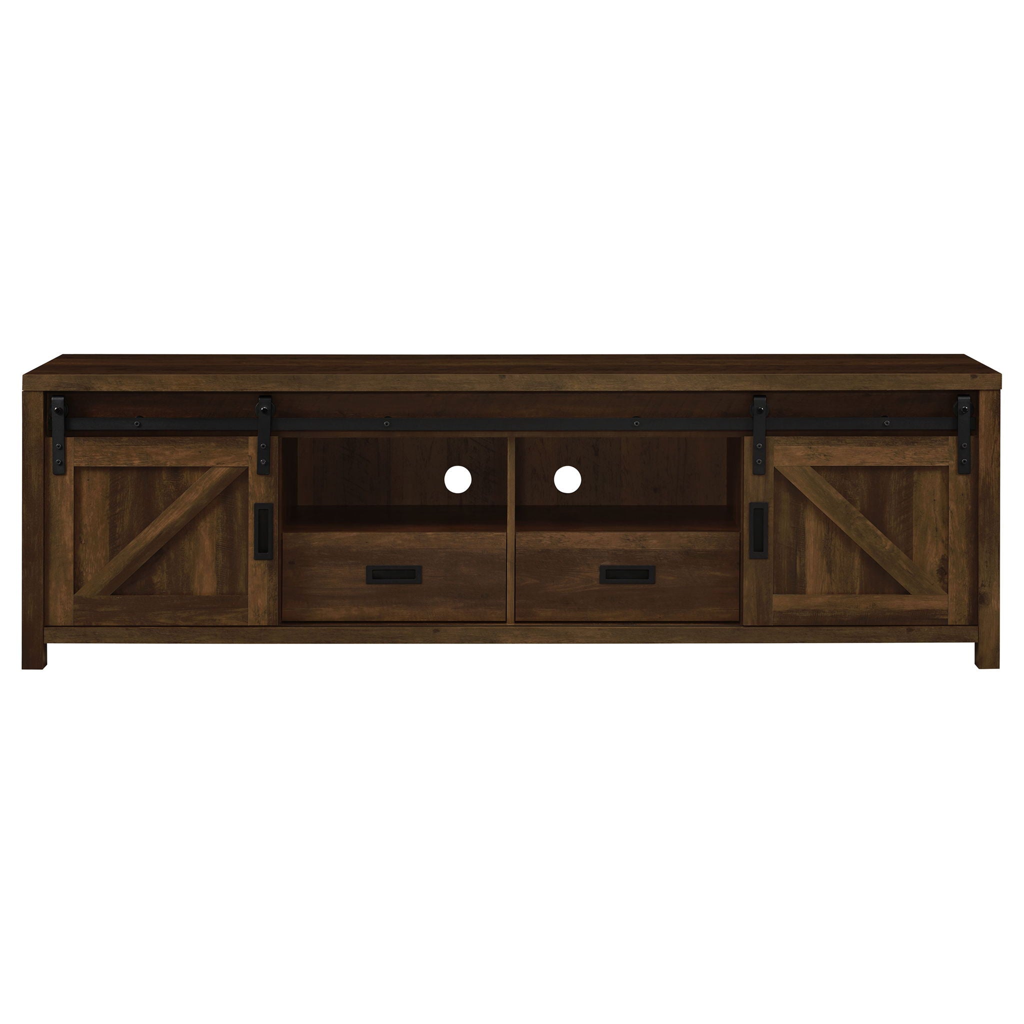 Madra 2-door Engineered Wood 79-inch TV Stand Dark Pine
