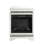 Lotus - Fireplace - Mirrored & Faux Ice Cube Crystals