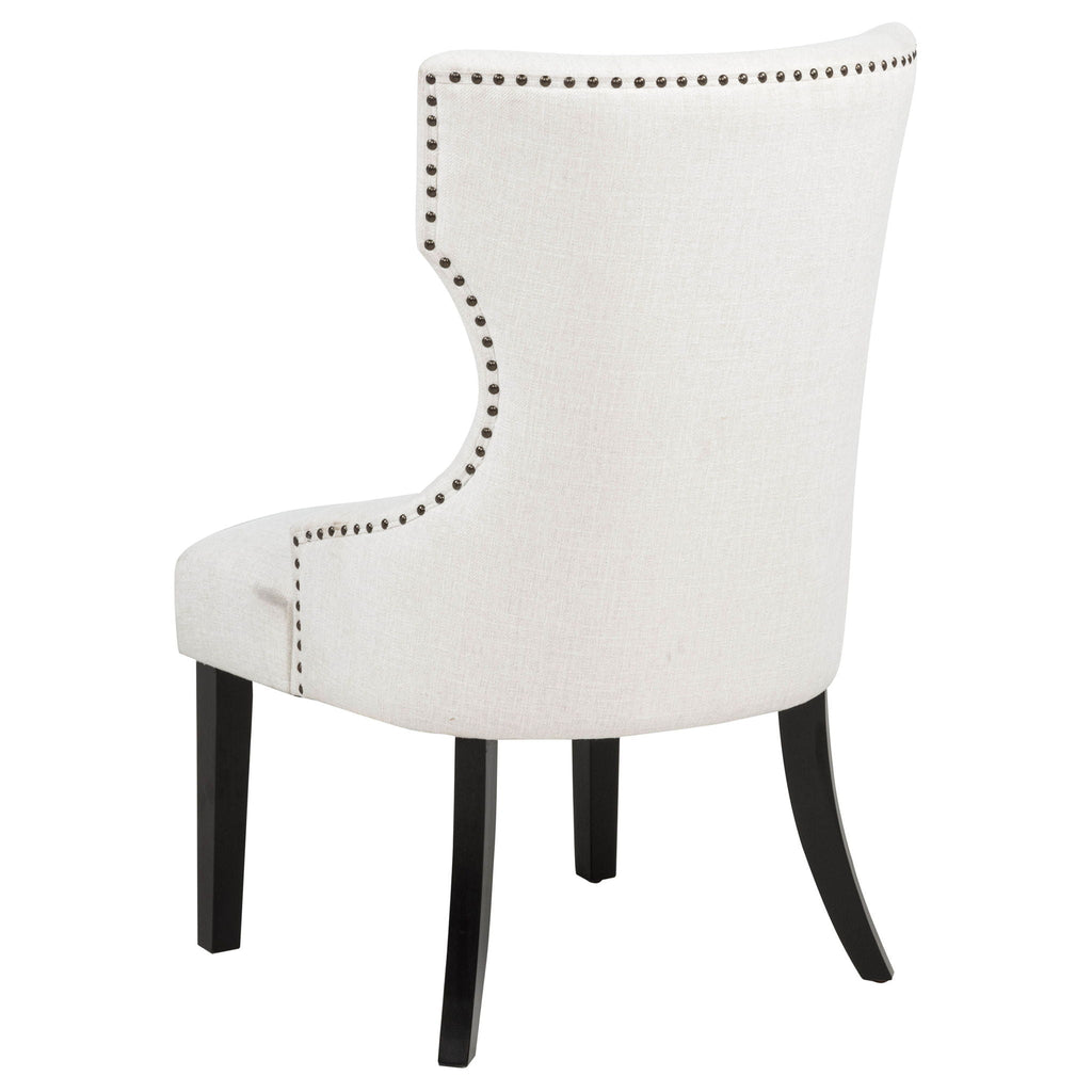 Baney Fabric Upholstered Dining Side Chair Cream and Black