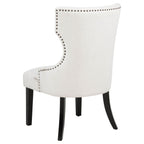 Baney Fabric Upholstered Dining Side Chair Cream and Black