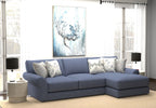 Cape May - Sofa Chaise With Comfort Coil Seating And 5 Accent Pillows Included