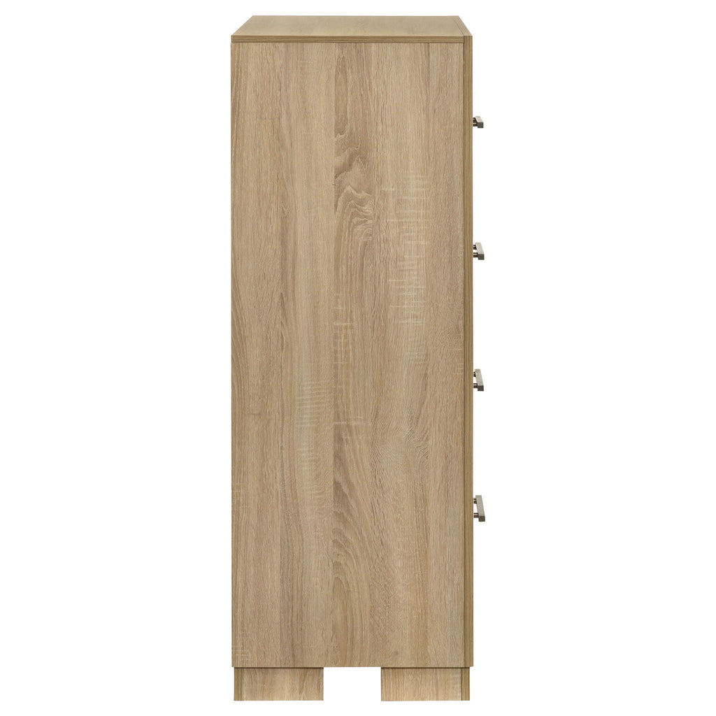 Arielle 4-drawer Bedroom Chest of Drawers Light Oak