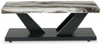 Cendill - Occasional Table Set (Set of 3) - Dark Brown / White / Black