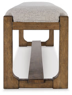 Cabalynn - Large Uph Dining Room Bench - Oatmeal / Light Brown