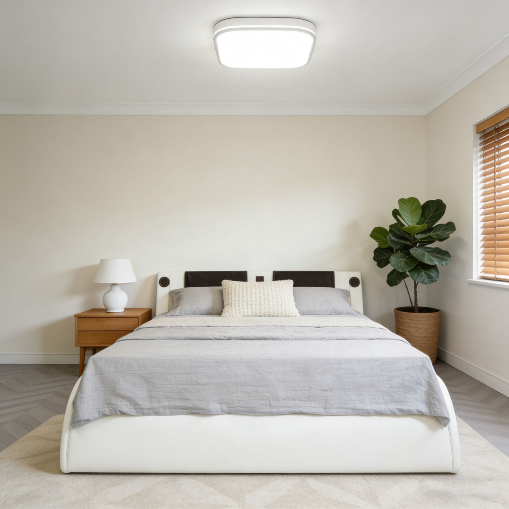 Platform Bed Frame With LED Lighting, tooth Music, Vibration Massage
