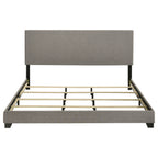 Dorian Fabric Upholstered Eastern King Panel Bed Taupe