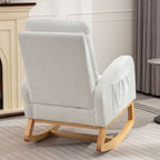 Accent Rocking Chair With Footrest, High Back