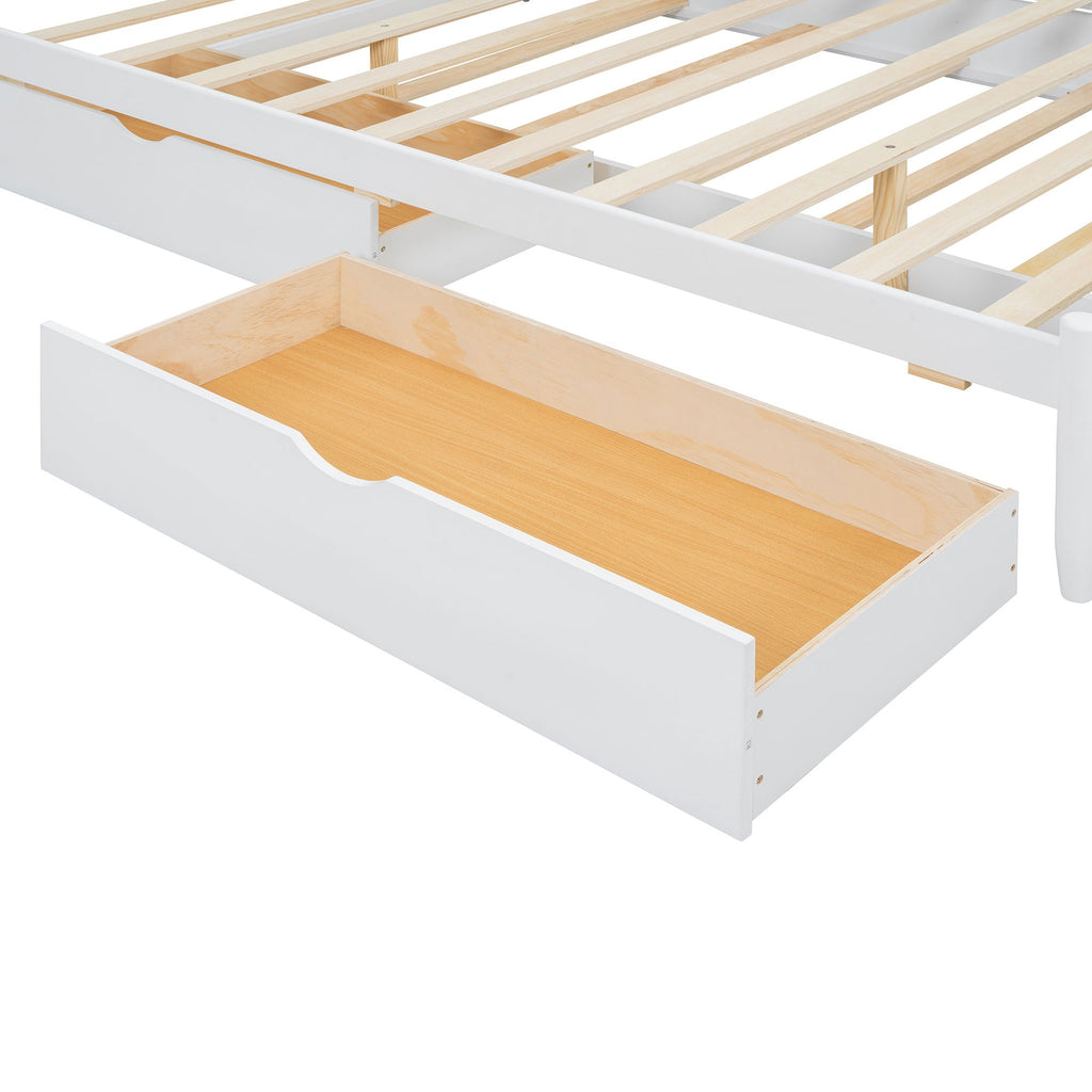 Platform Bed With With 2 Big Drawers And Trundle
