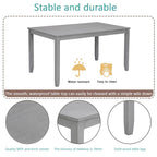 Kitchen Dining Set, Rectangular Dining Table With Upholstered Chairs