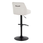 Hannah - Transitional Adjustable Barstool With Swivel With Rounded T Footrest (Set of 2)