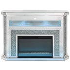 Noralie - 51" Fireplace With LED - Mirrored & Faux Diamonds