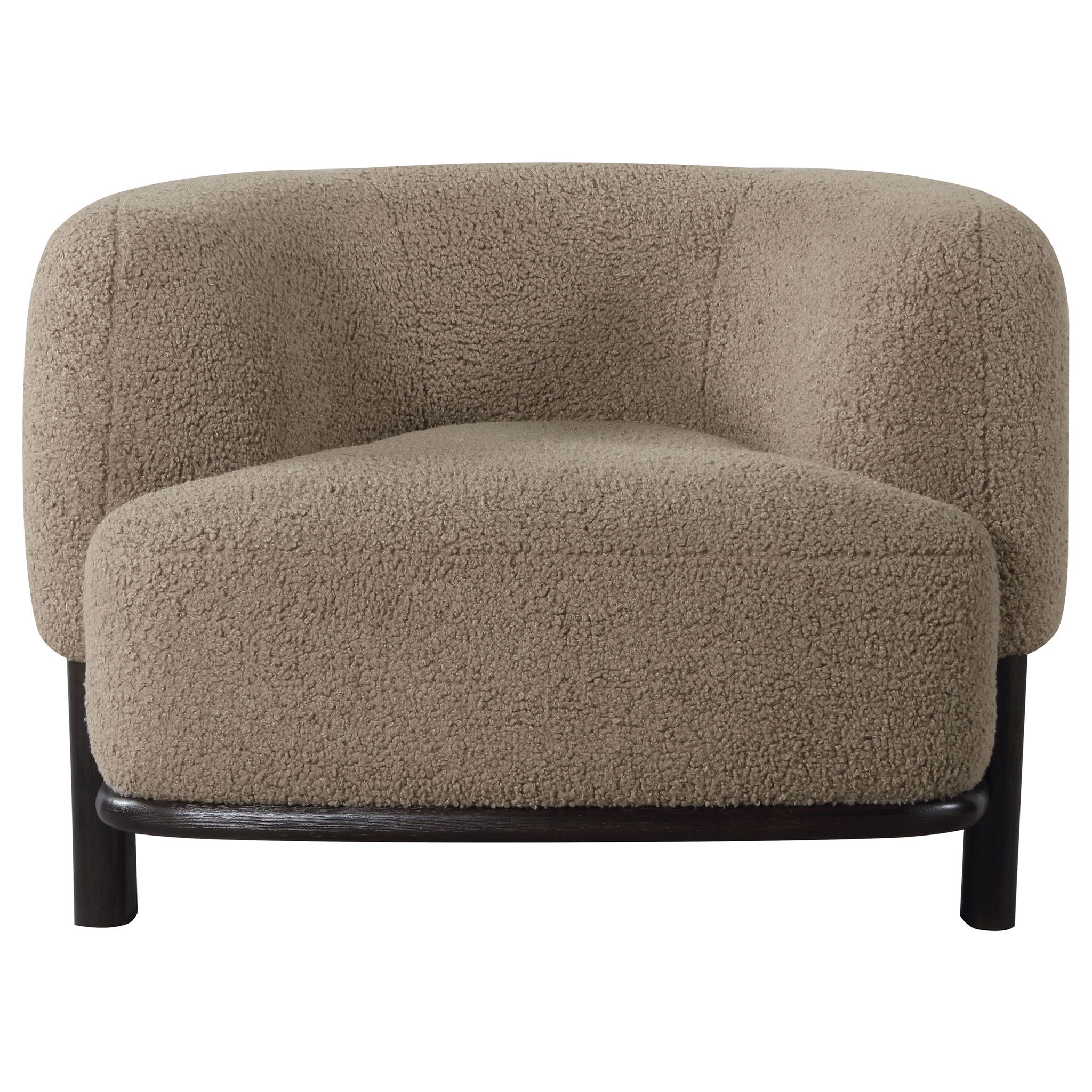 Lawler Upholstered Barrel Back Accent Chair Brown and Black