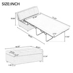 Twin Size Folding Ottoman Sleeper Bed With Mattress Convertible Guest Bed