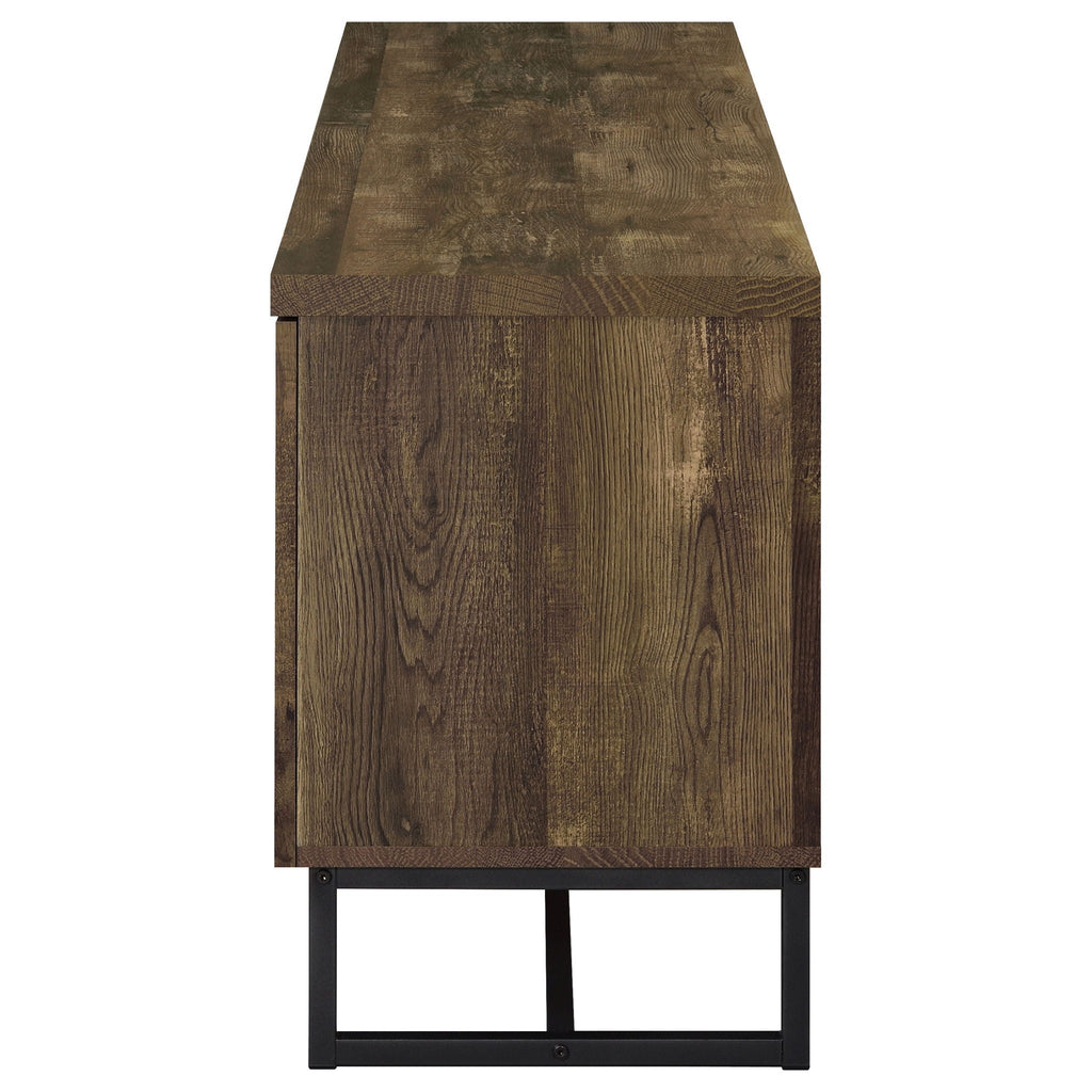 Myles 2-door Engineered Wood 60-inch TV Stand Rustic Oak
