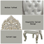 Sandoval - Arm Chair (Set of 2) - Beige Synthetic Leather & Champagne