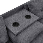 Camden - Power Sectional Sofa With Storage Ottoman And Built In Charging Ports - Gray