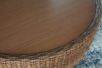 Double Point - Round Cocktail Table - Beige