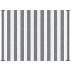 Outsunny - Reversible Outdoor Rug, 9' x 12' Waterproof Plastic Straw Floor Mat, Portable Rv Camping Carpet With Carry Bag, Large Floor Mat For Backyard, Deck, Picnic, Beach - Gray & White Striped