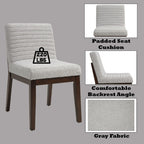Edwyn - Linen Side Chair (Set of 2) - Gray