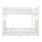 Bunk Bed With Ladders And 2 Storage Drawers