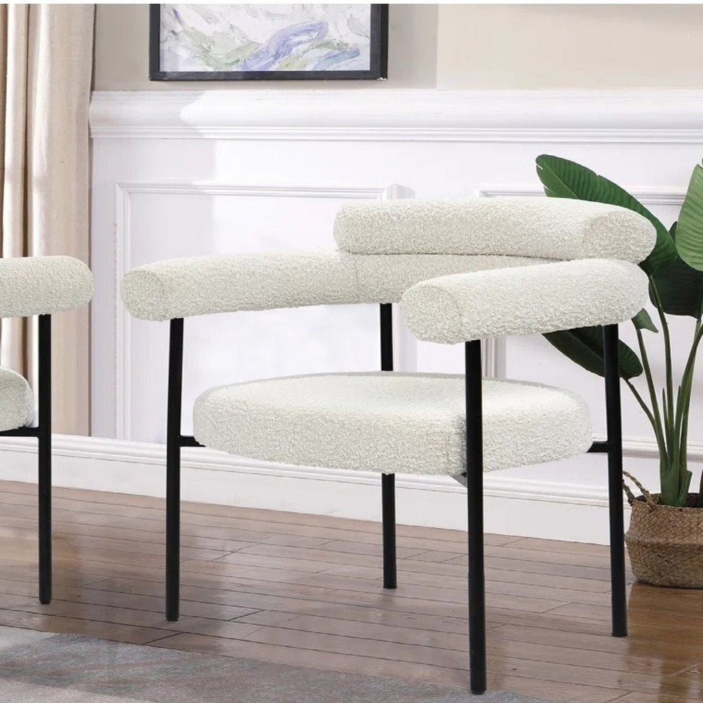 Upholstered Accent Dining Chairs With Armrests (Set of 2)