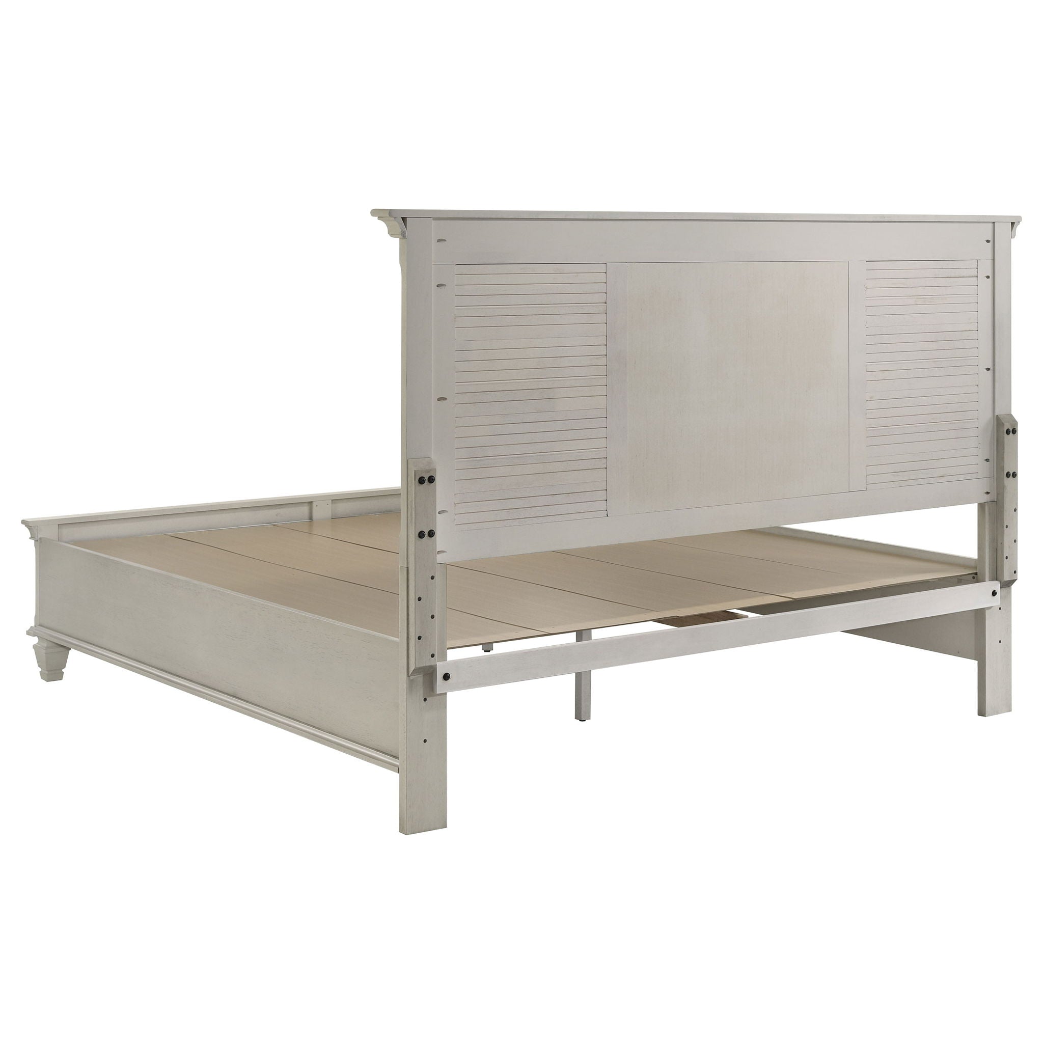 Franco 4-piece Eastern King Bedroom Set Distressed White