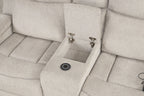 Galya - Motion Loveseat With Console - Light Gray