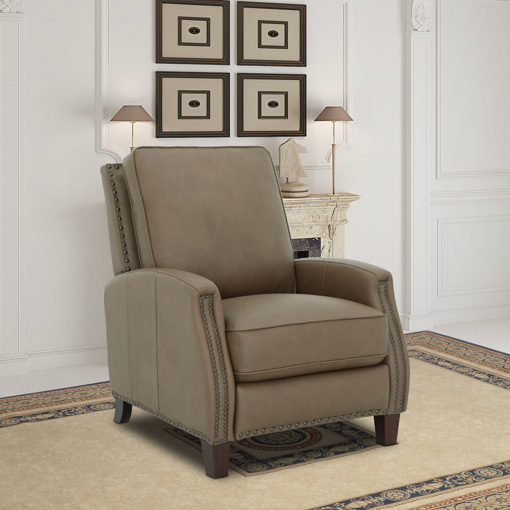 Melrose - Recliner Push Thru The Arm - Cashmere-Taupe