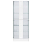 Cabra 4-door LED Curio Display Cabinet White High Gloss