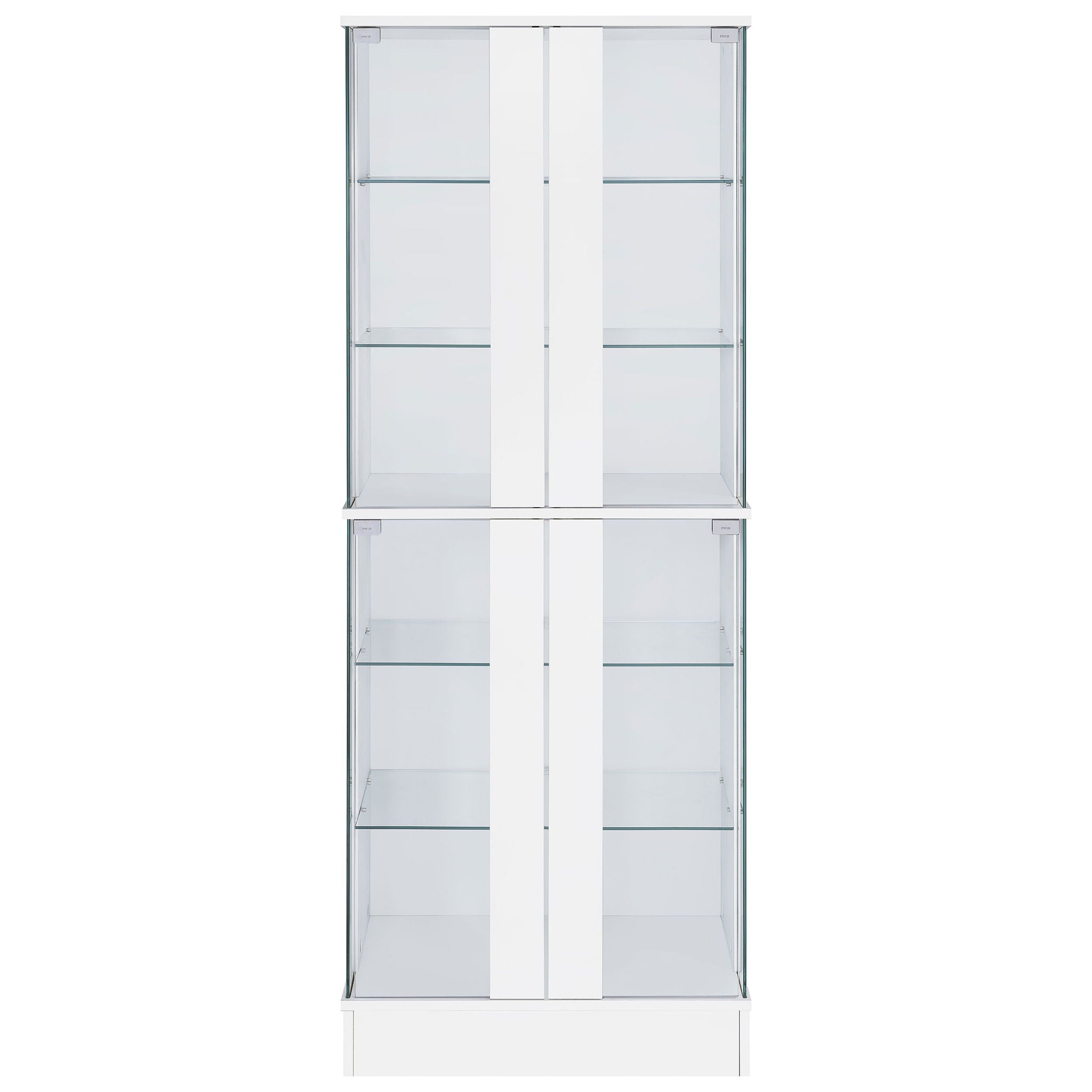 Cabra 4-door LED Curio Display Cabinet White High Gloss