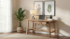 Fabian 54-inch 2-drawer Computer Writing Desk Distressed Light Brown