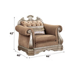 Northville - Chair With Pillow - Velvet & Antique Silver