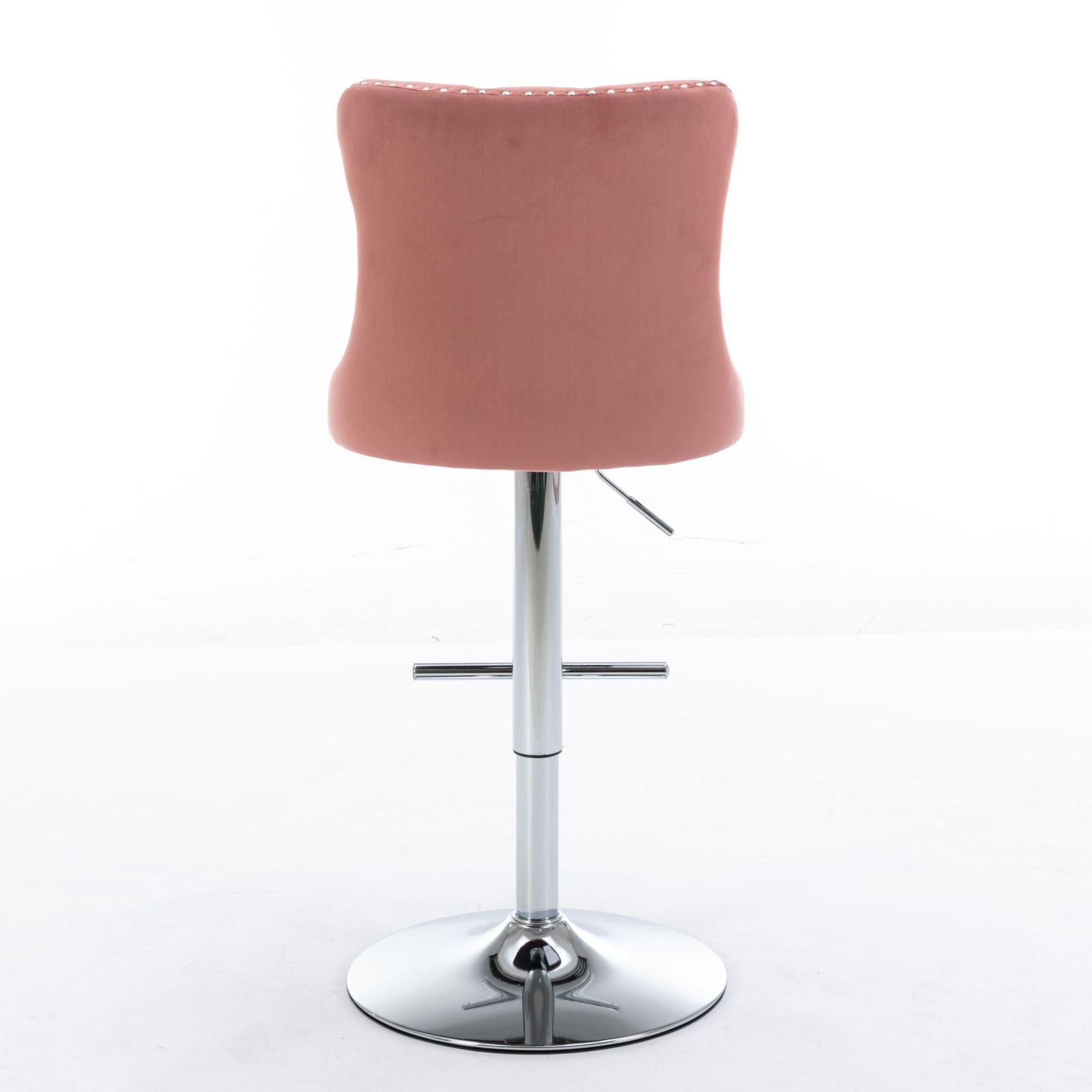 Swivel Barstools Adjusatble Seat Height From 25-33", Modern Upholstered Base Bar Stools With Backs Comfortable Tufted For Home Pub And Kitchen Island (Set of 2)