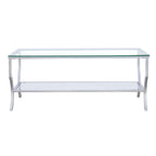 Saide Rectangular Glass Top Coffee Table Chrome