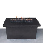 Reinforced Propane Outdoor Fire Pit Table Durable Construction - Charcoal