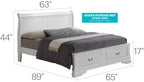 Upholstered Panel Sleigh Bed Design
