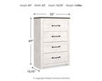 Gerridan - Four Drawer Chest - White / Gray