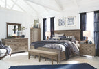Paxton Place - Complete Panel Bed With Storage Rails