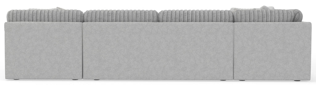 Logan - Upholstered Sectional With Comfort Coil Seating - 46" Cocktail Ottoman And Accent Pillows Included