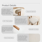 Dining Chairs With Ergonomic Backrest And Adjustable Feet (Set of 2)