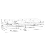 Super Comfort Oversized Modular Sectional Sofa, Deep Seat Convertible L Shaped Couch