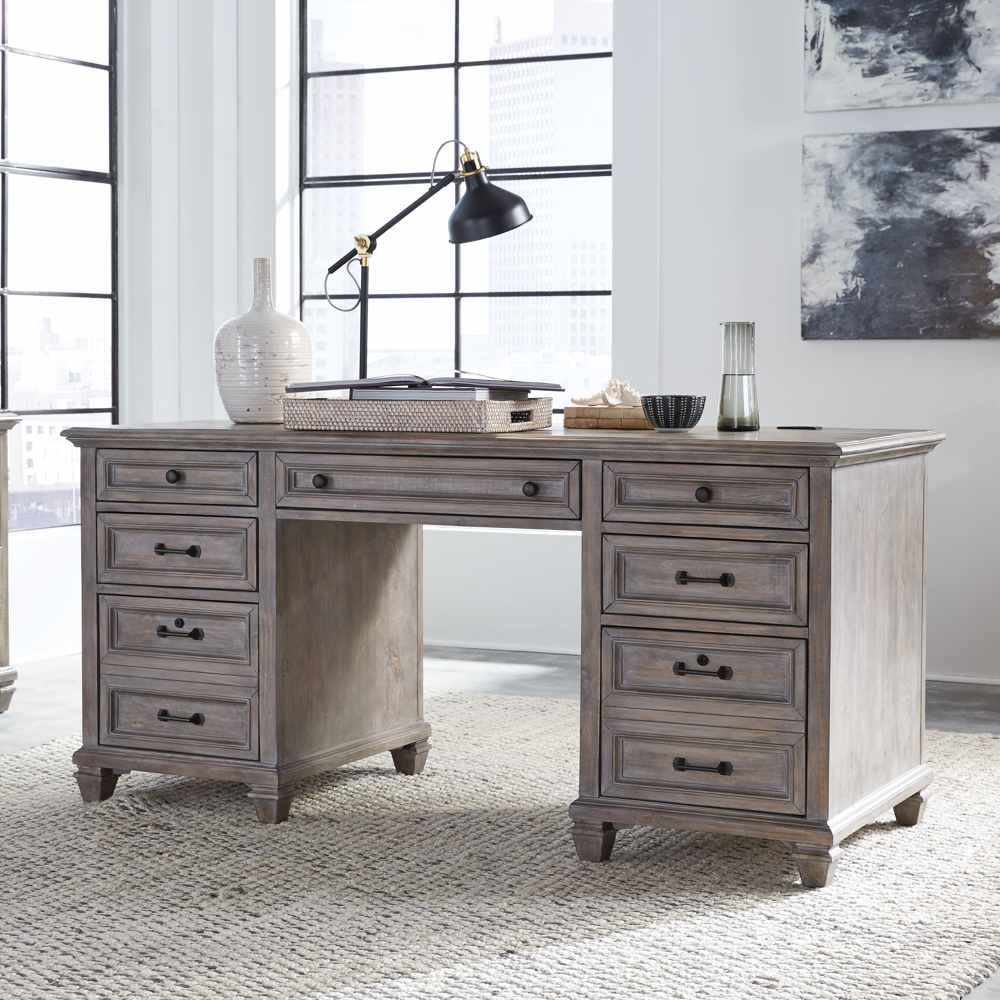 Lancaster - Executive Desk - Dove Tail Gray