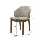 Oleia - Side Chair (Set of 2) - Chenille & Walnut